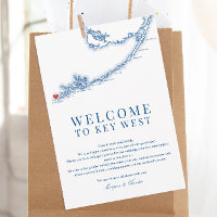 Key West FL Navy Blue Wedding Welkomstroute