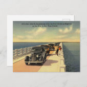 Key West FL Overseas Highway No Seasickness jaren Briefkaart (Voorkant / Achterkant)