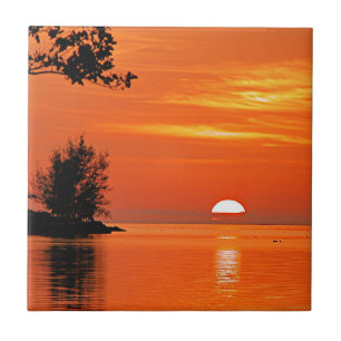 Key West, FL Zonsondergang Tegeltje