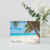 Key West Florida Beach Ocean Palm Tree Travel Briefkaart (Staand voorkant)