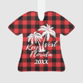 Key West Florida Beach Palm Trees gepersonaliseerd Ornament (achterkant)