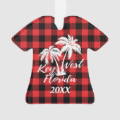 Key West Florida Beach Palm Trees gepersonaliseerd Ornament (voorkant)