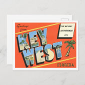Key West, Florida  Big Letters Briefkaart (Voorkant / Achterkant)