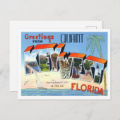 Key West, Florida  Big Letters Briefkaart (Voorkant / Achterkant)