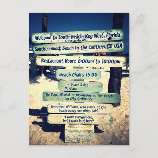 Key West Florida Briefkaart (Voorkant)