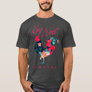Key West Florida Chicken Lover Flower Hibiscus Sou T-shirt