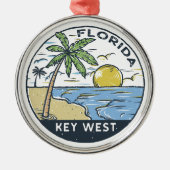 Key West Florida embleem Metalen Ornament (Voorkant)