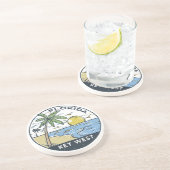 Key West Florida embleem Zandsteen Onderzetter (Zijkant)