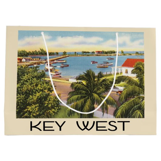  Key West Florida Harbour Groot Cadeauzakje (Achterkant)