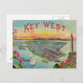 Key West Florida  Illustratie Briefkaart (Voorkant / Achterkant)