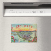 Key West Florida  illustratie Magneet (Insitu (Vaatwasser))