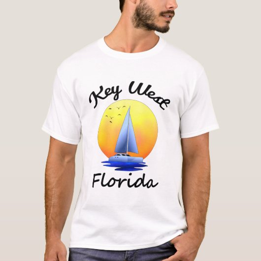 Key West Florida Keys Sailing T-shirt (Voorkant)
