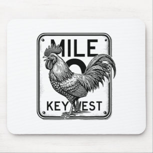 Key West Florida Kip Retro Mijl 0 Haan Mijl Muismat