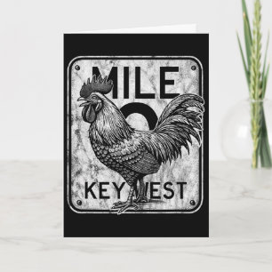 Key West Florida Kip Retro Mile 0 Haan Distributie Kaart