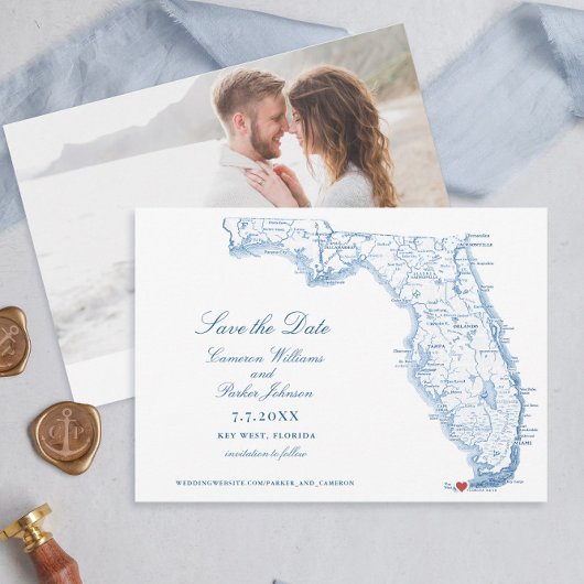 Key West Florida Mariage Elegant Marine Carte