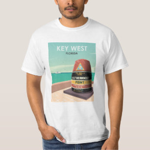 Key West Florida Mile Zero Vintage Travel T-shirt