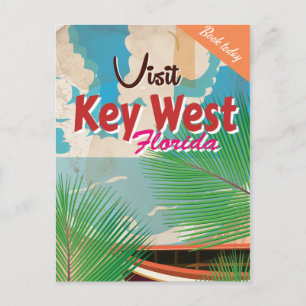 Key West, Florida Oude Reisposter Briefkaart