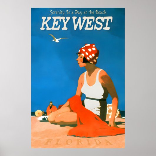 Key West Florida Reis Reproductie Poster Strand Re (Voorkant)