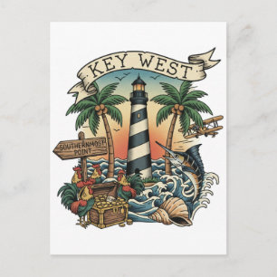 Key West Florida Reizen Briefkaart