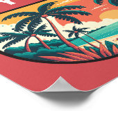 Key West Florida Retro Embleem Poster (Hoek)