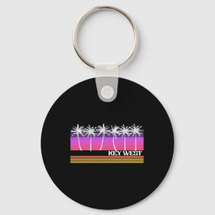 Key West Florida Retro Stijl Vintage Strand Zonson Sleutelhanger