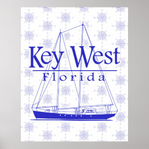 Key West Florida Sailing Poster