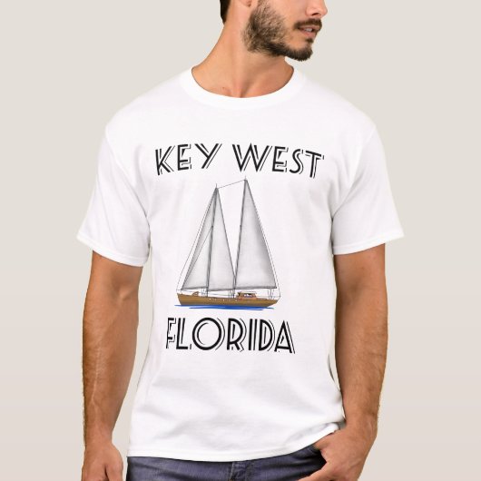 Key West Florida Sailing T-shirt (Voorkant)