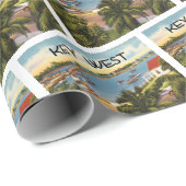 Key West Florida Scene Cadeaupapier (Rol Hoek)