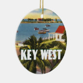 Key West Florida Scene Keramisch Ornament (Rechts)