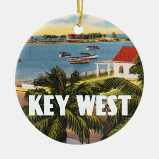 Key West Florida Scene Keramisch Ornament (Voorkant)