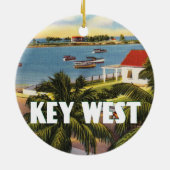 Key West Florida Scene Keramisch Ornament (Achterkant)