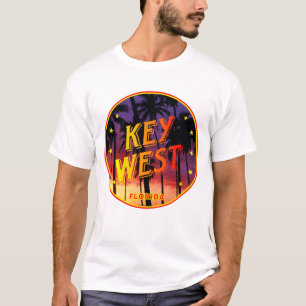 Key West, Florida sunset and palmtree T-shirt