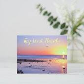 Key West Florida Sunset Briefkaart (Staand voorkant)