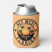key west Florida Sunset Vacation Souvenirs Blikjeskoeler (Blikje Voorkant)