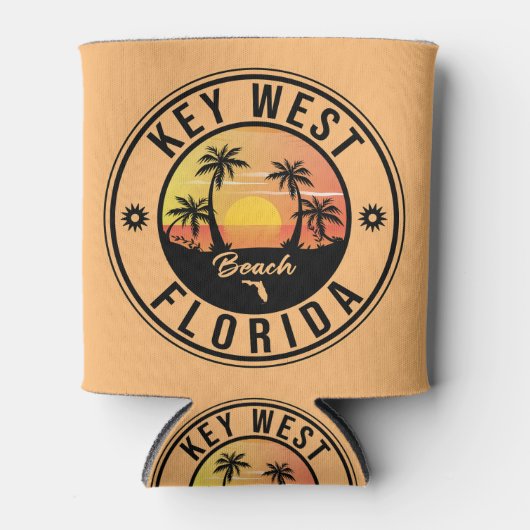 key west Florida Sunset Vacation Souvenirs Blikjeskoeler (Voorkant)