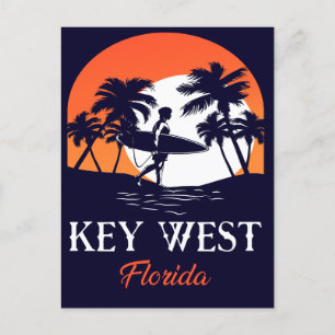 key west Florida Sunset Vacation Souvenirs Briefkaart