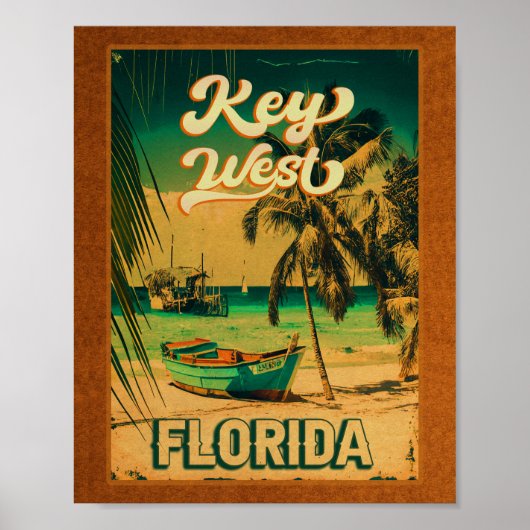 Key West Florida Sunset Vacation Souvenirs  Poster (Voorkant)