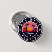 key west Florida Sunset Vacation Souvenirs Ronde Button 3,2 Cm (Voorkant /achterkant)