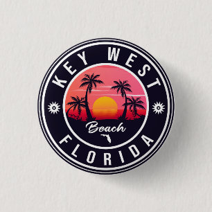key west Florida Sunset Vacation Souvenirs Ronde Button 3,2 Cm