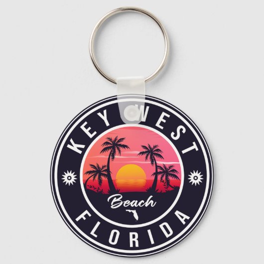 key west Florida Sunset Vacation Souvenirs Sleutelhanger (Voorkant)