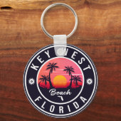 key west Florida Sunset Vacation Souvenirs Sleutelhanger (Voorkant)