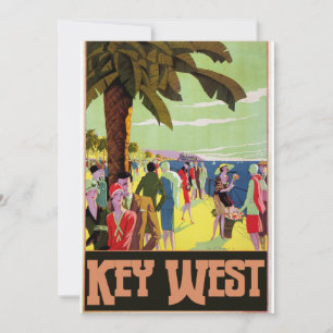 Key West Florida Travel  Artwork Kaart