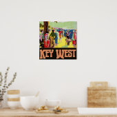 Key West Florida Travel Artwork Poster (Keuken)