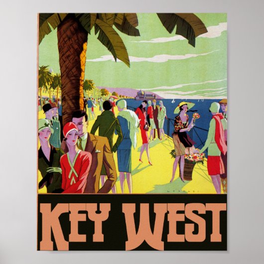 Key West Florida Travel  Artwork Poster (Voorkant)
