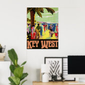 Key West Florida Travel  Artwork Poster (Thuiskantoor)