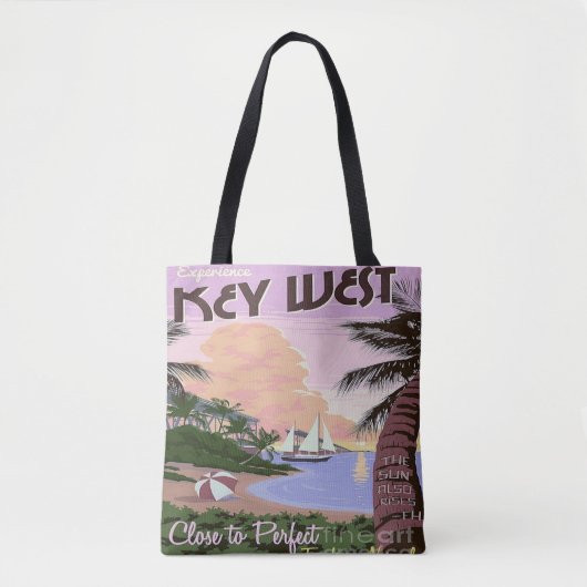 Key West Florida Travel Canvas tas Beach Vacking (Voorkant)