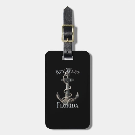 Key West Florida Vacation Nautical Anchor Sailing Bagagelabel (Voorkant verticaal)