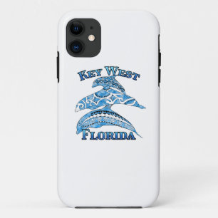 Key West Florida Vacation Tribal Dolphins iPhone 11 Hoesje
