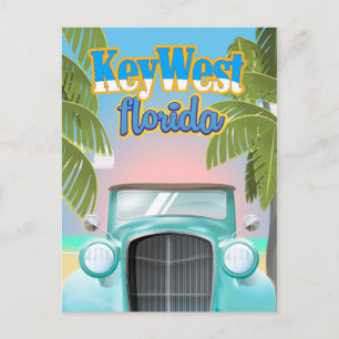 Key West, Florida vintage poster Briefkaart