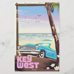 Key West Florida vintage reisposter Briefpapier